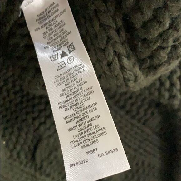 FRENCH CONNECTION CABLE KNIT CROPPED SWEATER SZ M‎ - Picture 6 of 6